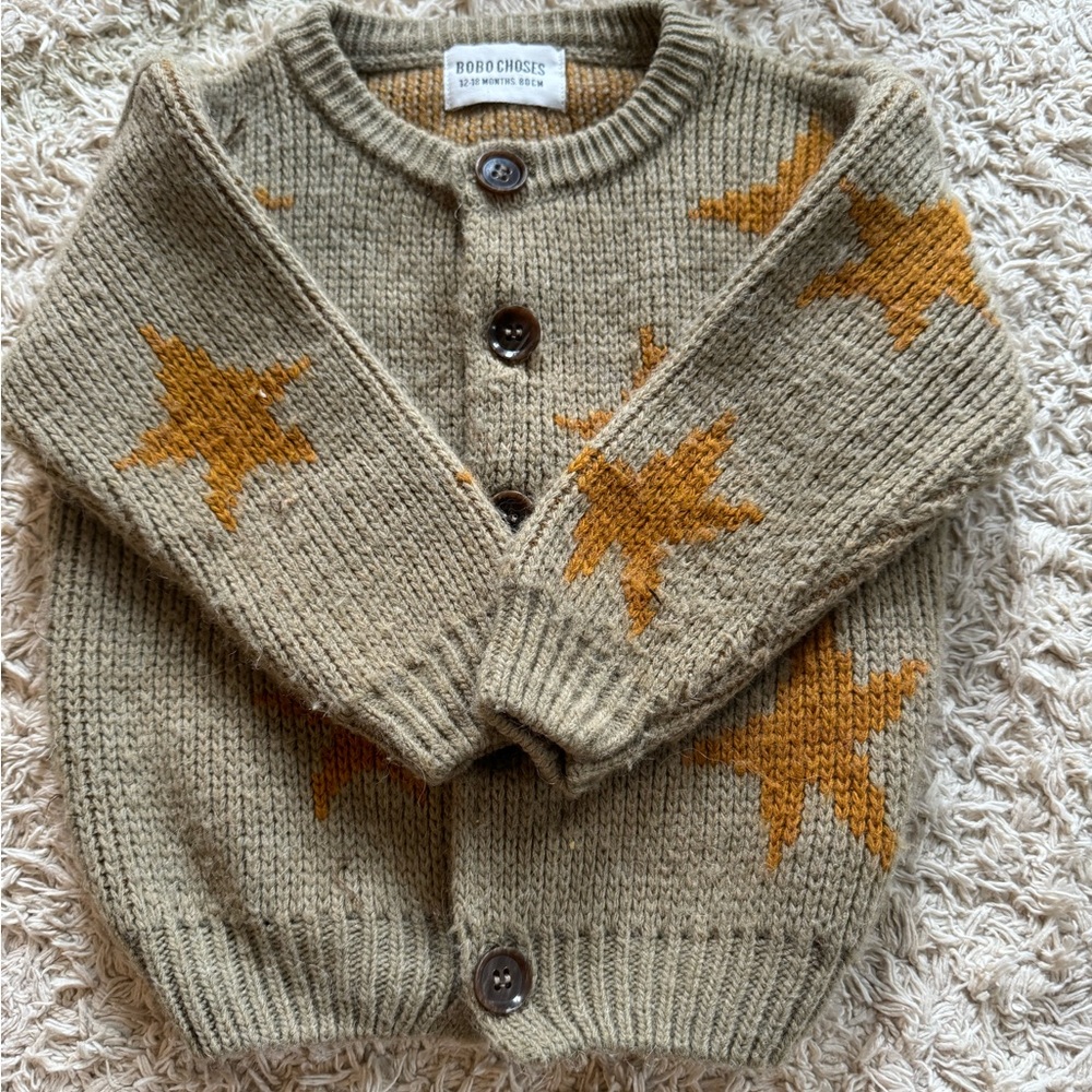 BOBO CHOOSES JACQUARD STAR CARDIGAN